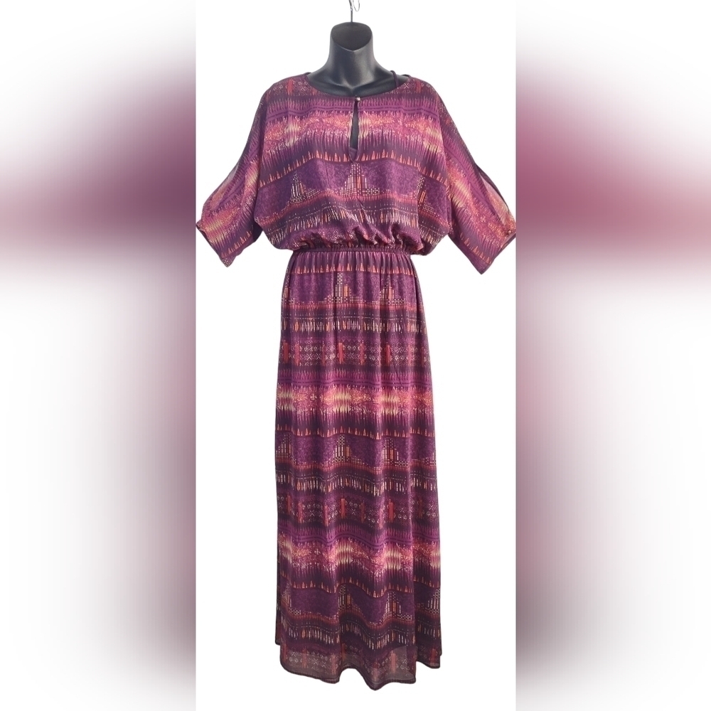 CV By Cynthia Vincent BoHo Hippie Maxi Dress Size M NWOT